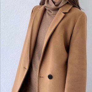 Aritzia babaton camel stedman wool coat